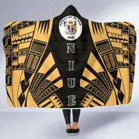 Niue Hooded Blanket - Polynesian Tattoo Gold - Polynesian Pride