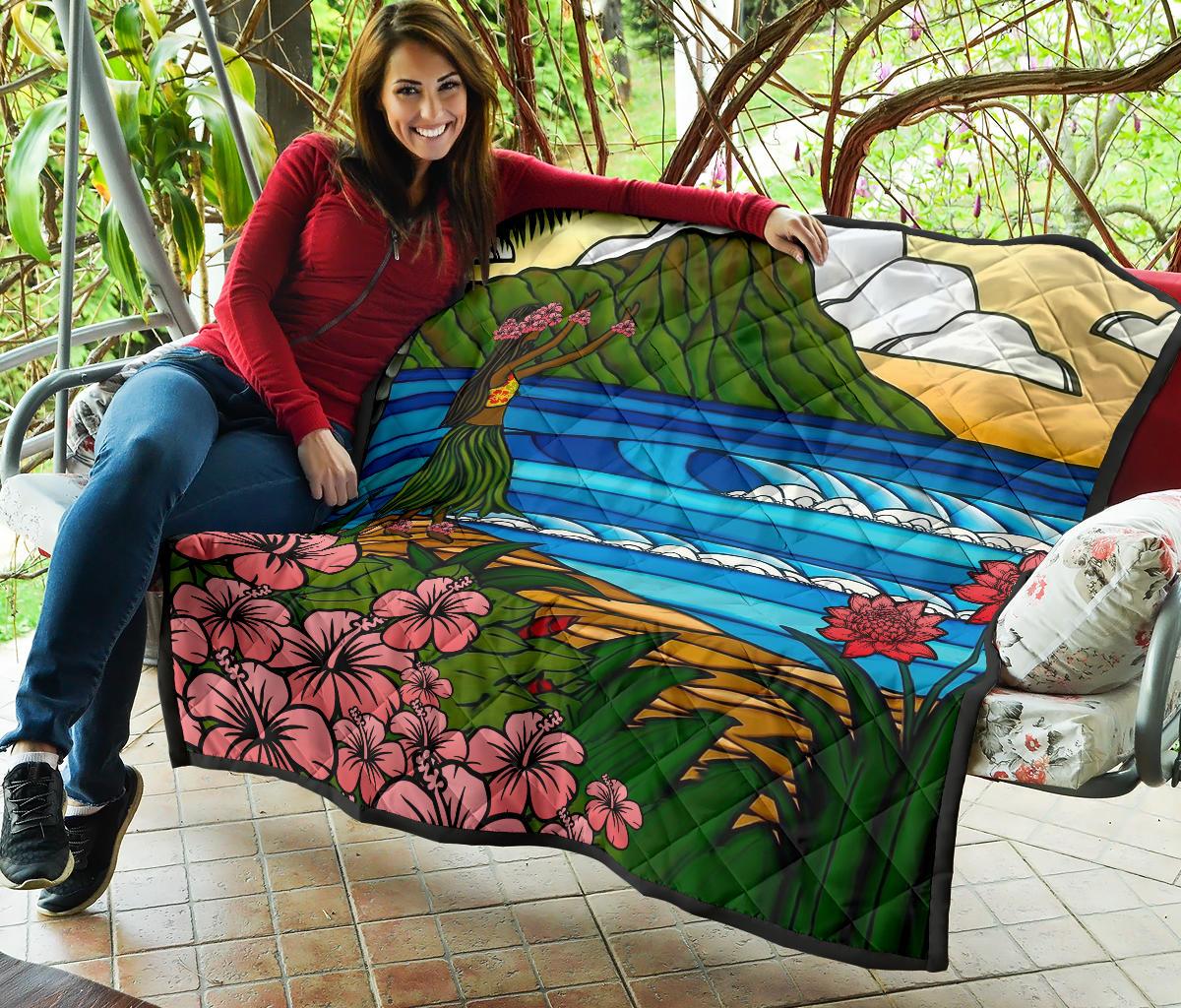Hula Girl Premium Quilt - Polynesian Pride