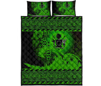 Cook Island Quilt Bed Sets Wave Green - Polynesian Pride
