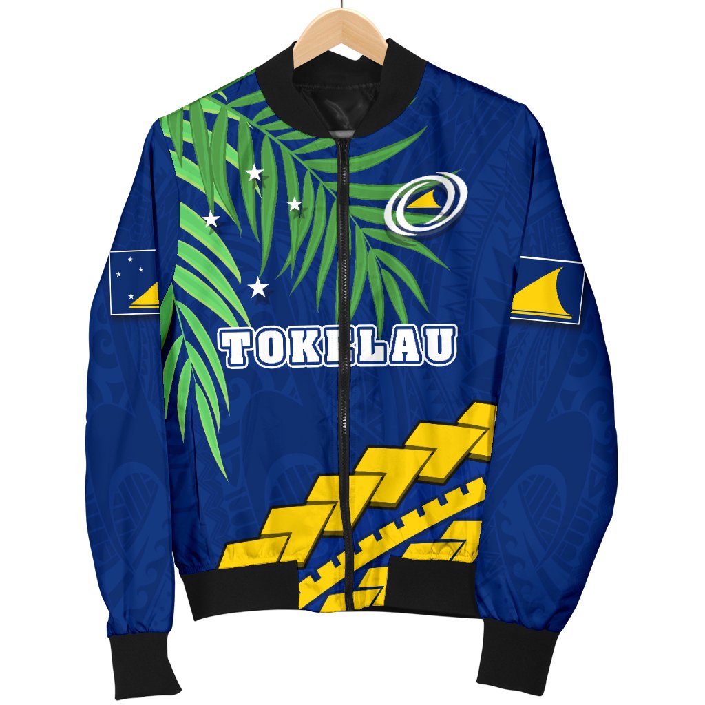 Tokelau Rugby Women Bomber Jacket Coconut Leaves - Polynesian Pride