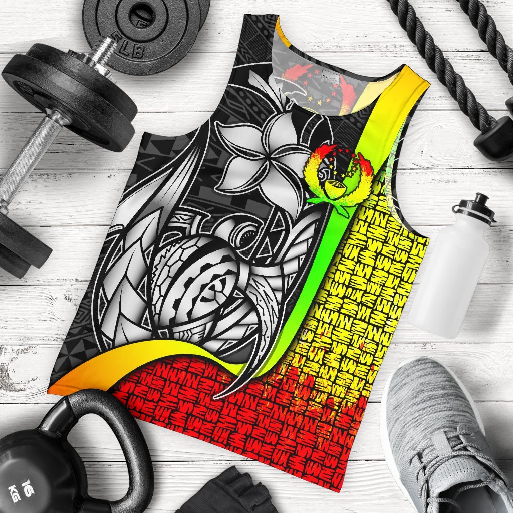 Pohnpei Micronesia Men's Tank Top Reggae - Turtle With Hook - Polynesian Pride