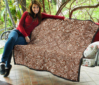 Polynesian Tribal Premium Quilt Brown - Polynesian Pride