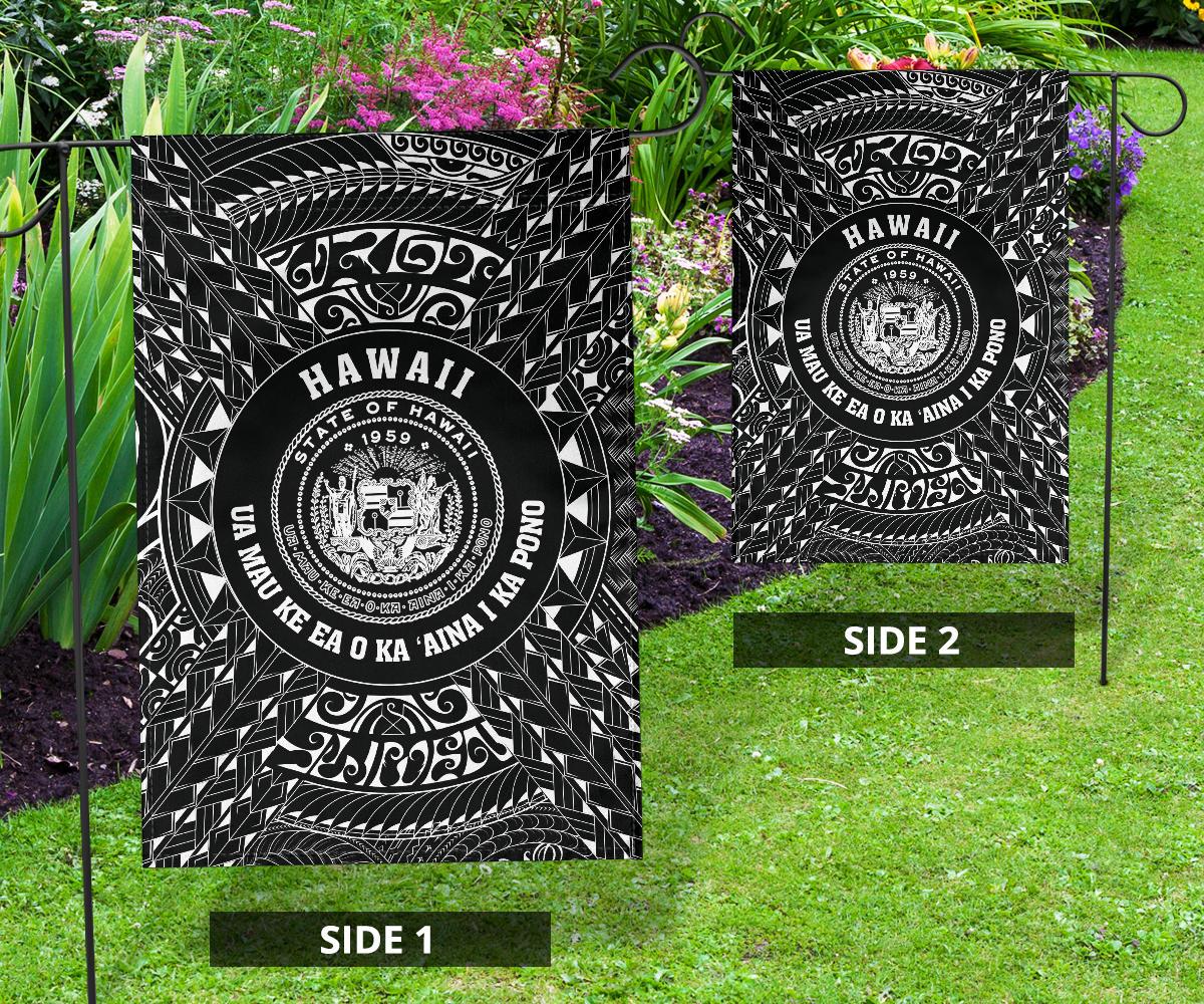 Hawaii Motto Polynesian Flag White AH - Polynesian Pride