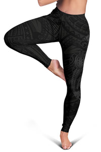 Hawaii Turtle Shark Polynesian Leggings - Gray - Polynesian Pride
