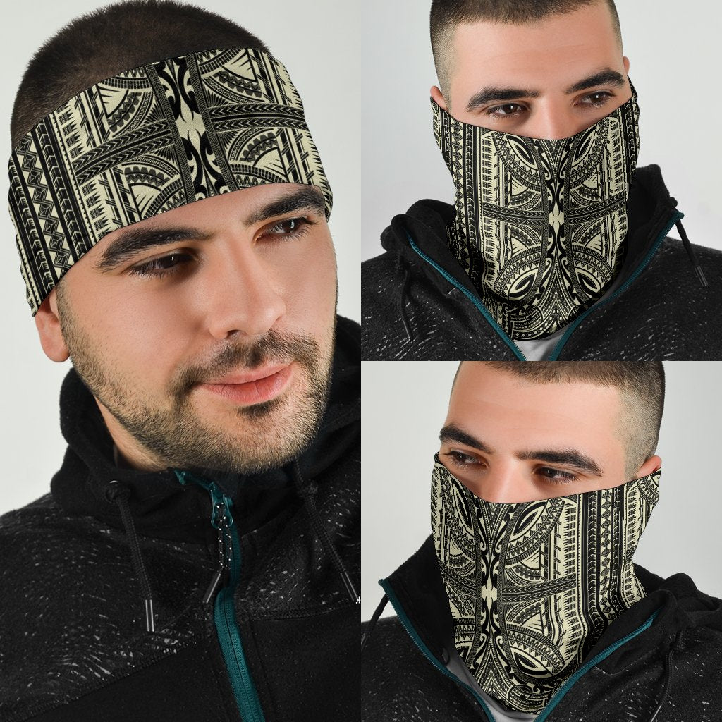 Polynesian Tribal Tatau Beige Unisex Bandana - Polynesian Pride
