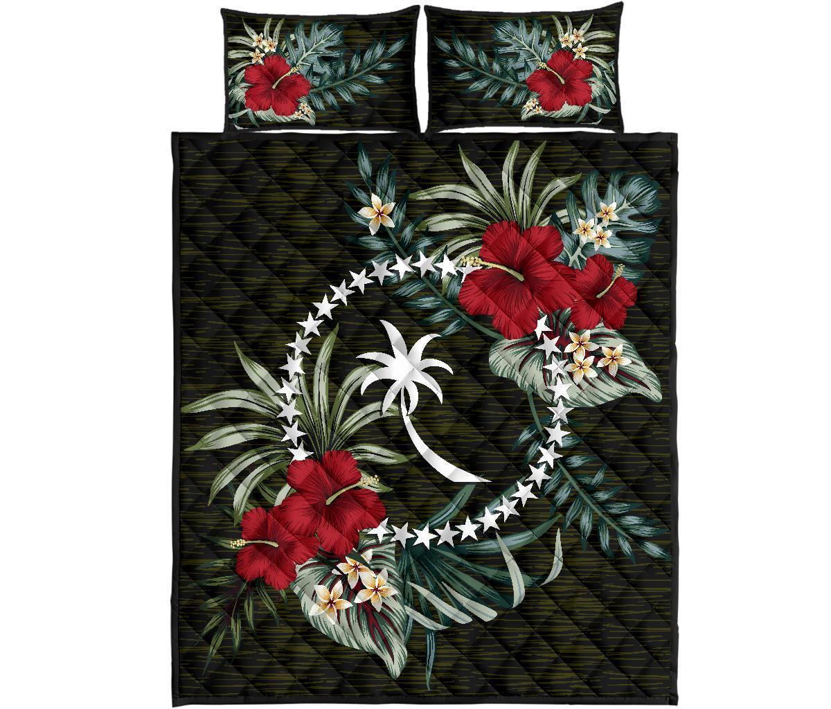 Chuuk Polynesian Quilt Bed Set - Special Hibiscus - Polynesian Pride