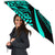 Seal Of Hawaii Umbrella Turquoise - Circle Style - Polynesian Pride