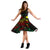 Cook Islands Polynesian Midi Dress - Turtle Hibiscus Reggae - Polynesian Pride