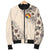 Tonga Men's Bomber Jacket - The Beige Hibiscus - Polynesian Pride