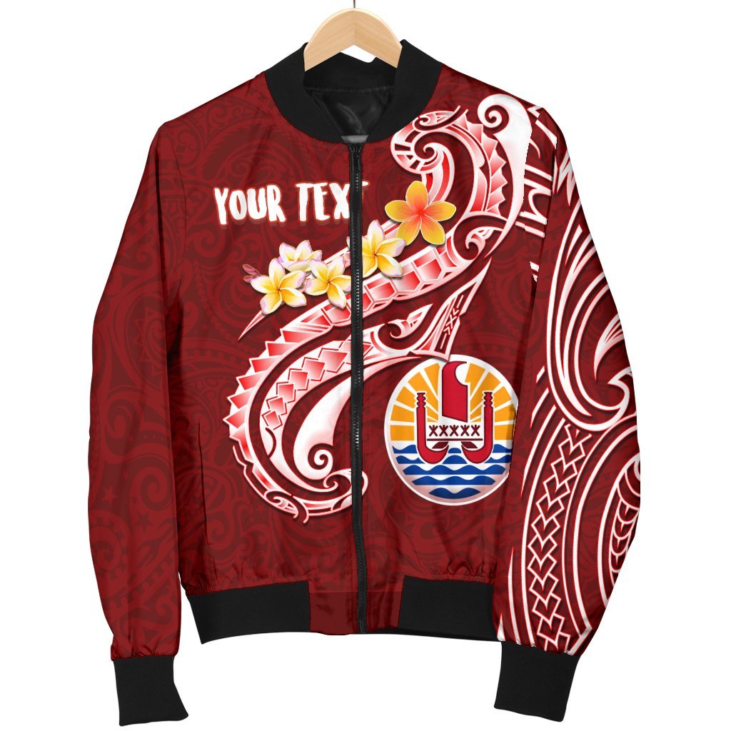 Tahiti Personalised Men's Bomber Jacket - Tahiti Seal Polynesian Patterns Plumeria - Polynesian Pride