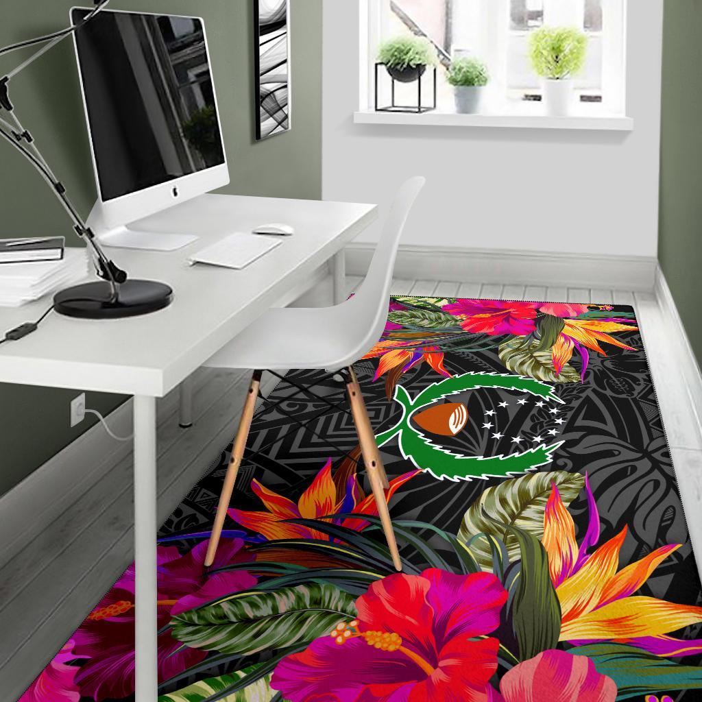 Pohnpei Area Rugs Hibiscus Polynesian Pattern - Polynesian Pride