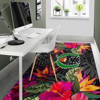 Pohnpei Area Rugs Hibiscus Polynesian Pattern - Polynesian Pride