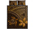 Hawaiian Turtle Plumeria Kakau Polynesian Quilt Bed Set Brown Brown - Polynesian Pride