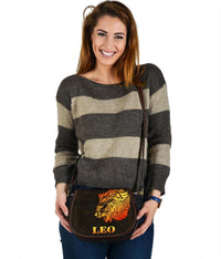 Sun In Leo Zodiac Saddle Bag Polynesian Tattoo Simple - Orange Black - Polynesian Pride