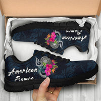 American Samoa Polynesian Sneakers - Tropical Flower - Polynesian Pride