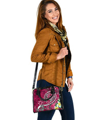Tahiti Shoulder Handbag - Turtle Plumeria (Pink) - Polynesian Pride