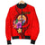 Tahiti Polynesian Men's Bomber Jacket - Floral With Seal Red - Polynesian Pride