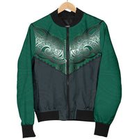 Koru Polynesian Tattoo Women Bomber Jacket - Polynesian Pride