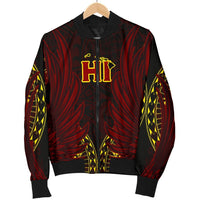 Hawaiian Women's Bomber Jacket Kanaka Wings Hawaii Women's Bomber Jacket - JV Style - Polynesian Pride