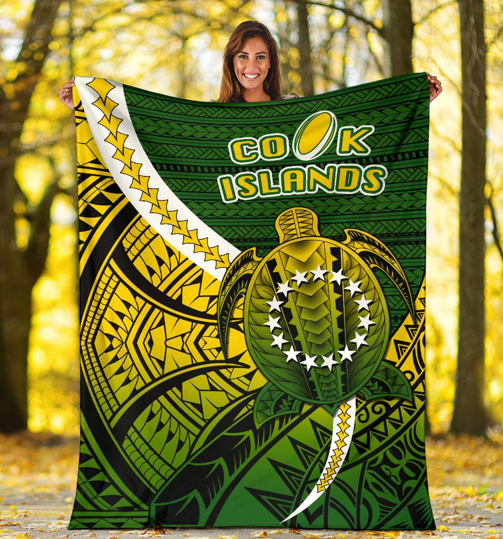 Cook Islands Premium Blanket Style Turtle Rugby - Polynesian Pride