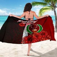 Pohnpei Micronesia Sarong - Coat Of Arm With Hibiscus - Polynesian Pride