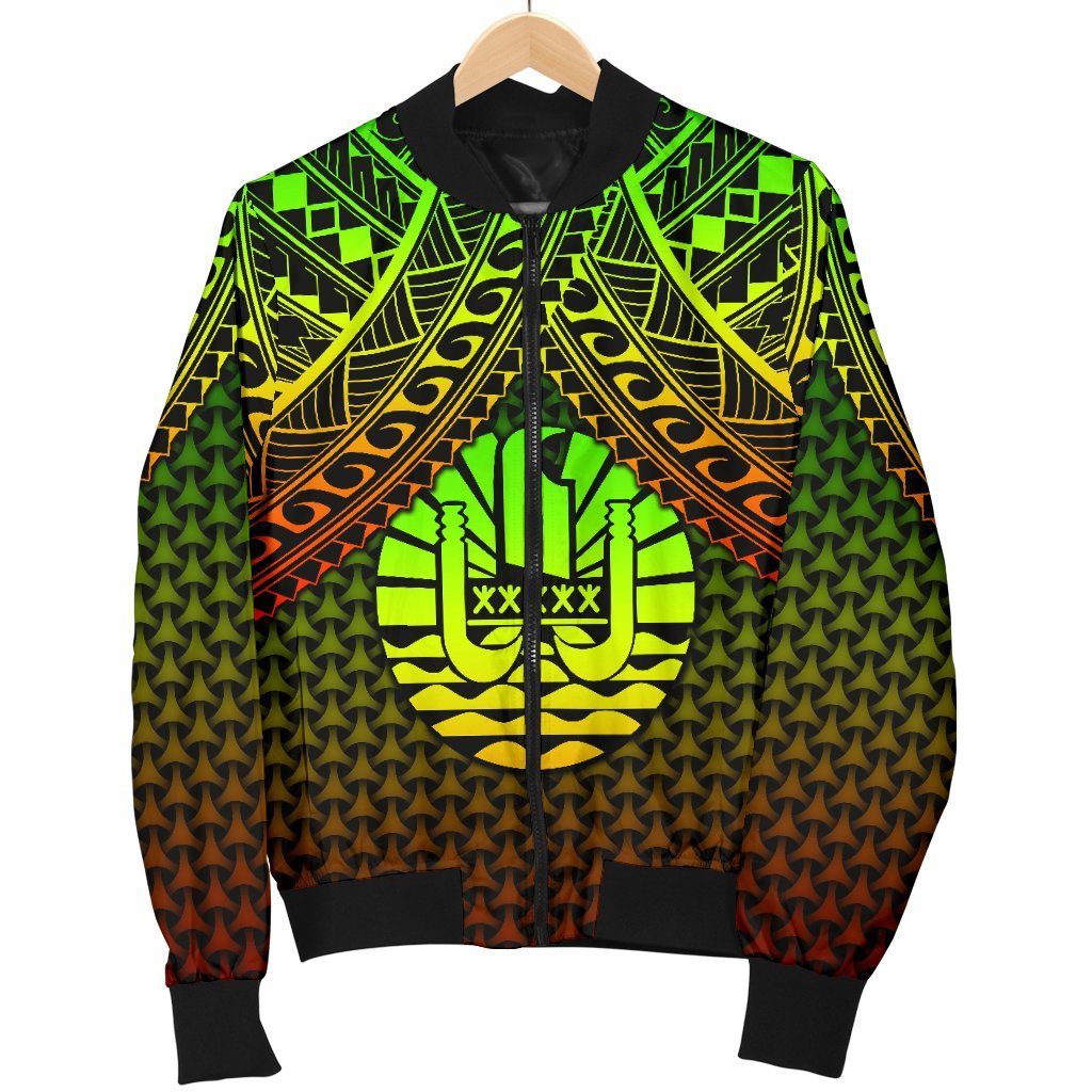 Polynesian Tahiti Personalised Men's Bomber Jacket - Reggae Vintage Polynesian Patterns - Polynesian Pride