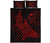 Polynesian Quilt Bed Set - Polynesian Red Shark Warrior Tattoo Red - Polynesian Pride
