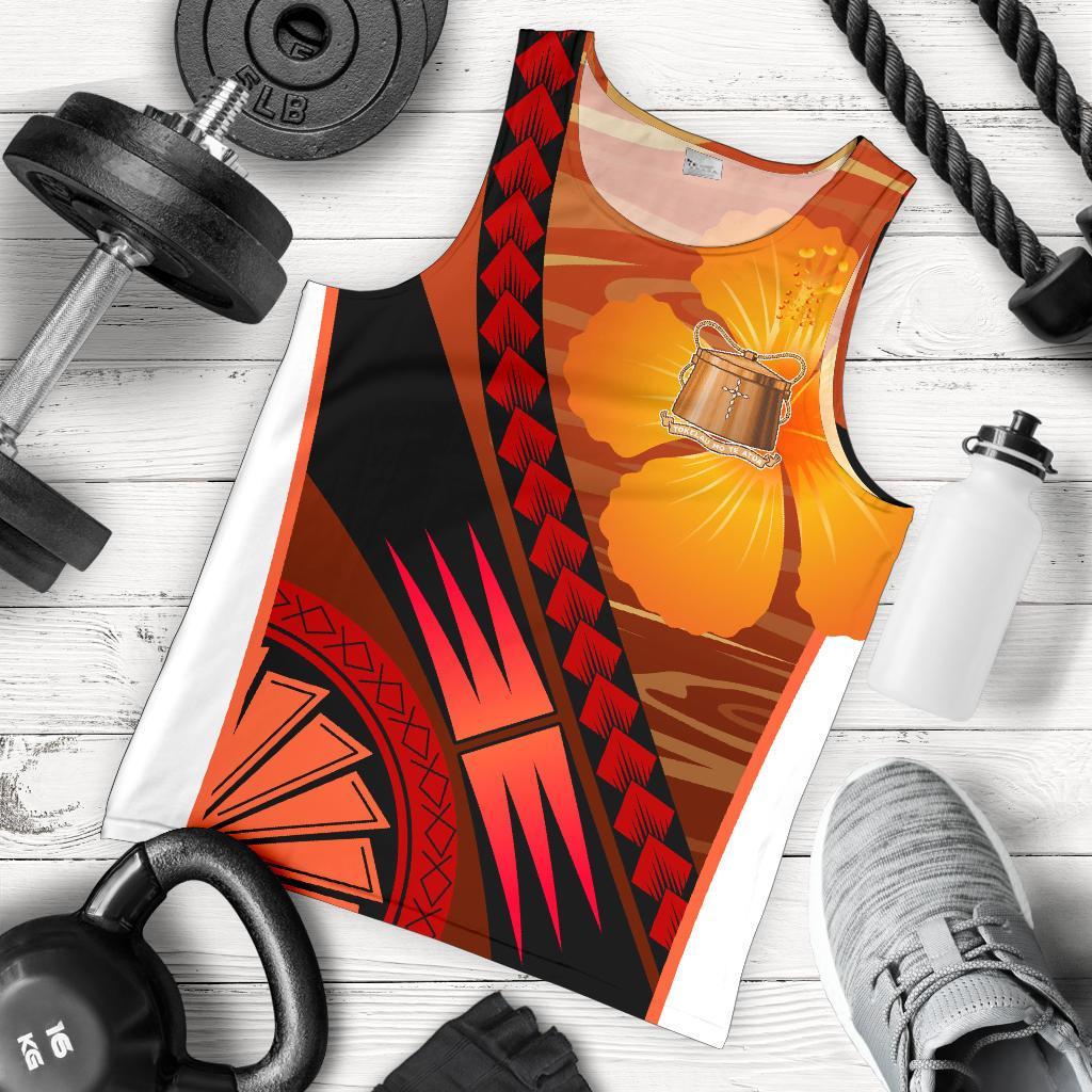 Tonga Polynesian Men Tank Top - Sport Style Orange - Polynesian Pride