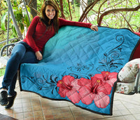 Hibiscus Flower Premium Quilt - Polynesian Pride