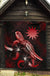 Nauru Polynesian Premium Quilt - Turtle With Blooming Hibiscus Red - Polynesian Pride