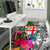 Fiji Area Rug White - Turtle Plumeria Banana Leaf - Polynesian Pride
