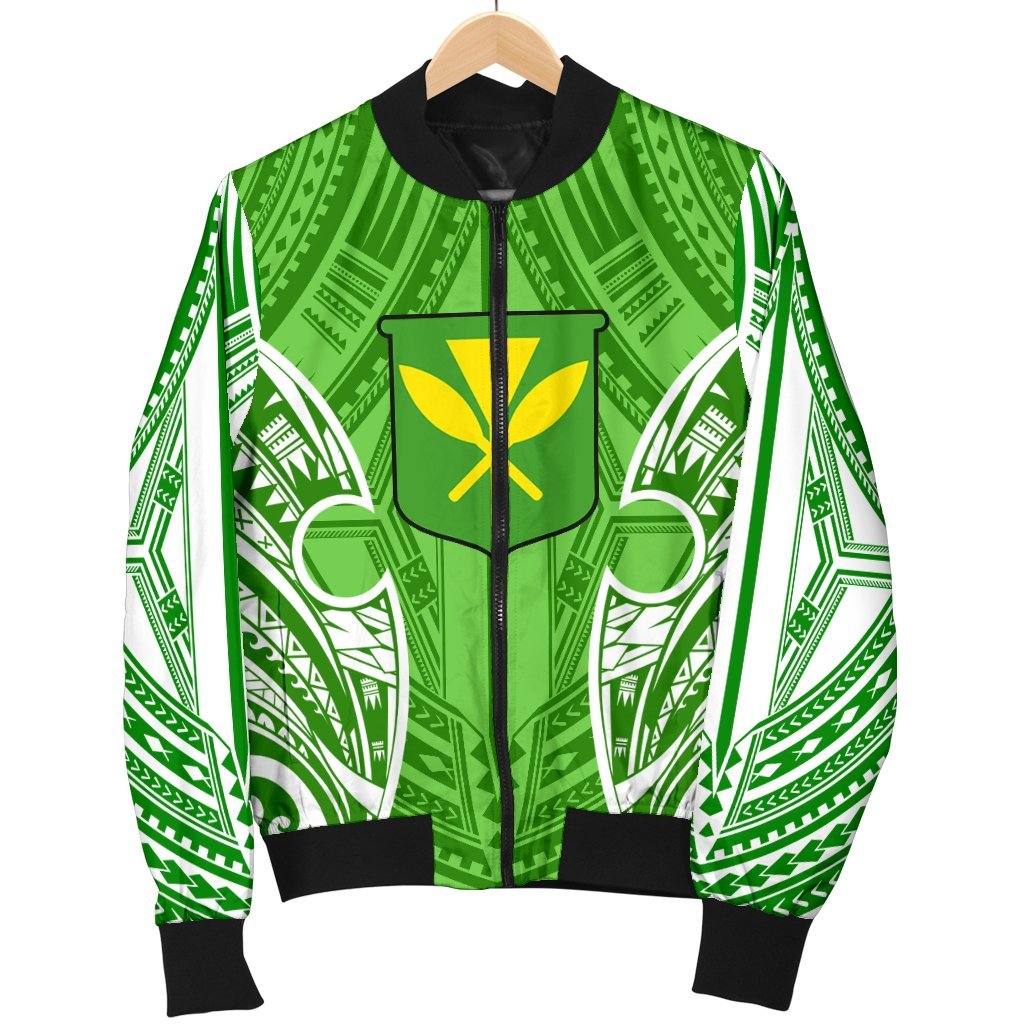 Hawaii Polynesian Men's Bomber Jacket - Hawaiian Pattern With Seal - Polynesian Pride
