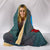 Palau Hooded Blanket - Blue Turtle Tribal - Polynesian Pride