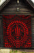 Hawaiian Kakau Honu Arc Red Polynesian Premium Quilt - Polynesian Pride