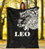 Sun In Leo Zodiac Premium Blanket Polynesian Tattoo Simple - White - Polynesian Pride