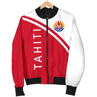 Tahiti Men's Bomber Jacket - Curve Version - Polynesian Pride
