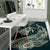 Hawaii Tropical Hibiscus Aumakua Rug - Lucas Style - Green Rug - Polynesian Pride