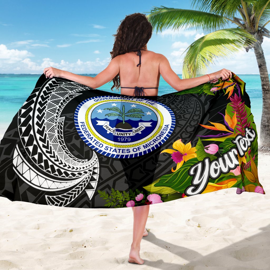 Federated States of Micronesia Sarong - Custom Personalised Seal Spiral Polynesian Patterns - Polynesian Pride