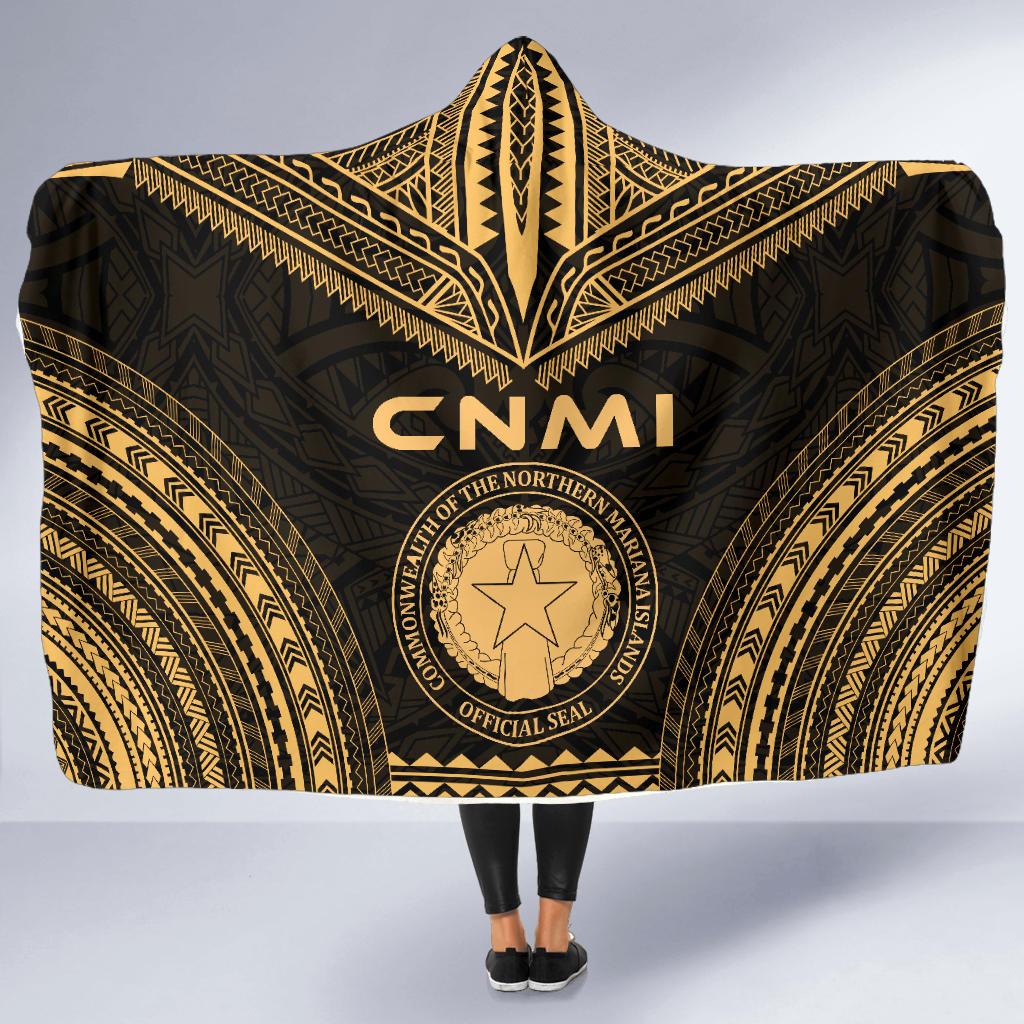 Northern Mariana Islands Polynesian Chief Hooded Blanket - Gold Version - Polynesian Pride