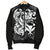 Polynesian Hawaii Men's Bomber Jacket - Kanaka Maoli White Turtle Black - White - Polynesian Pride