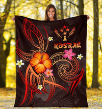 Kosrae Polynesian Premium Blanket - Legend of Kosrae (Red) - Polynesian Pride