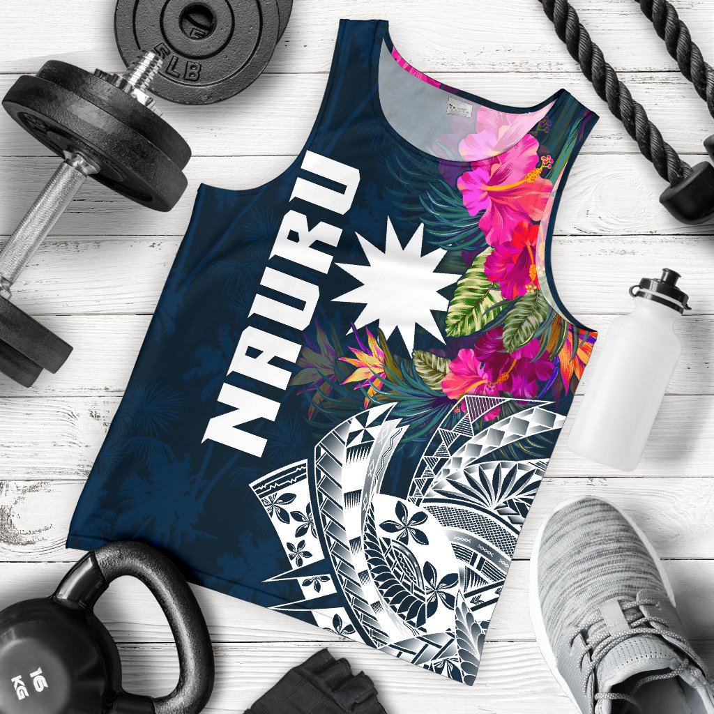 Nauru Men's Tank Top - Summer Vibes Blue - Polynesian Pride