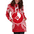 Yap Polynesian Hoodie Dress Map Red White - Polynesian Pride