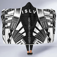 Society Islands Hooded Blanket - Polynesian Tattoo Black - Polynesian Pride