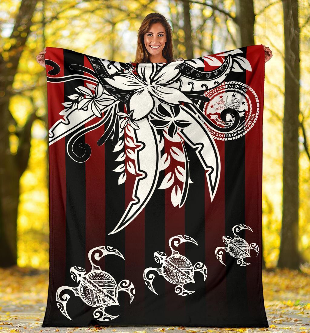 Federated States of Micronesia Premium Blanket - Vertical Stripes Style - Polynesian Pride