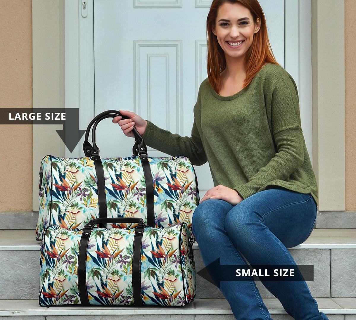 Tropical Flower, Plant And Leaf Pattern Hawaii Travel Bag - Polynesian Pride