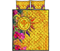 Polynesian Hawaii Kanaka Maoli Quilt Bed Sets - Flowers & Polynesian Patterns - Polynesian Pride