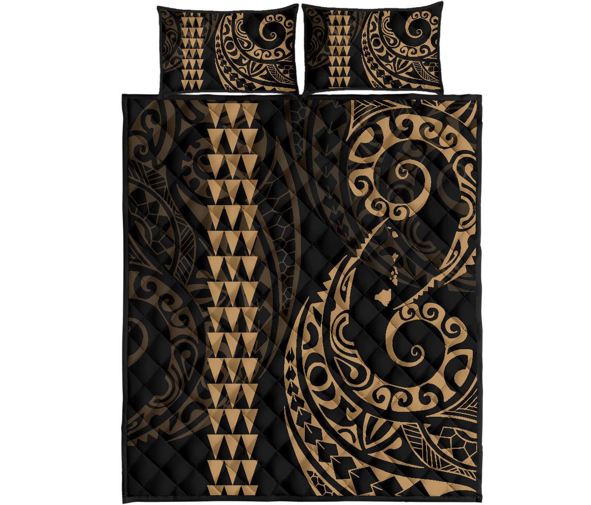 Polynesian Hawaii Quilt Bed Set Brown - AH - Polynesian Pride