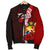 Tonga Polynesian Men's Bomber Jacket - Coat Of Arm With Hibiscus - Polynesian Pride