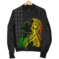 Hula Girl And Turtle Hibiscus Women's Bomber Jacket - Polynesian Pride